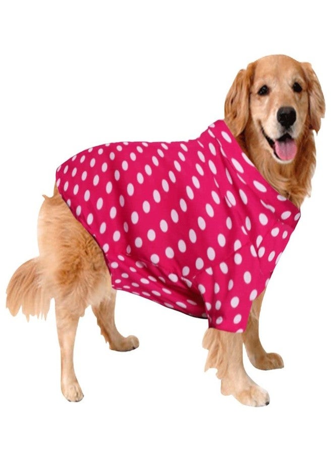 Sage Square Crazy Printed Dog Shirt, Trending Dog Shirt, Ultra Soft & Light Weight, Comfortable & Breathable Dog Apparel, Trendy Outfit (Medium - 16 inch) (Polka Pink) - Image 1